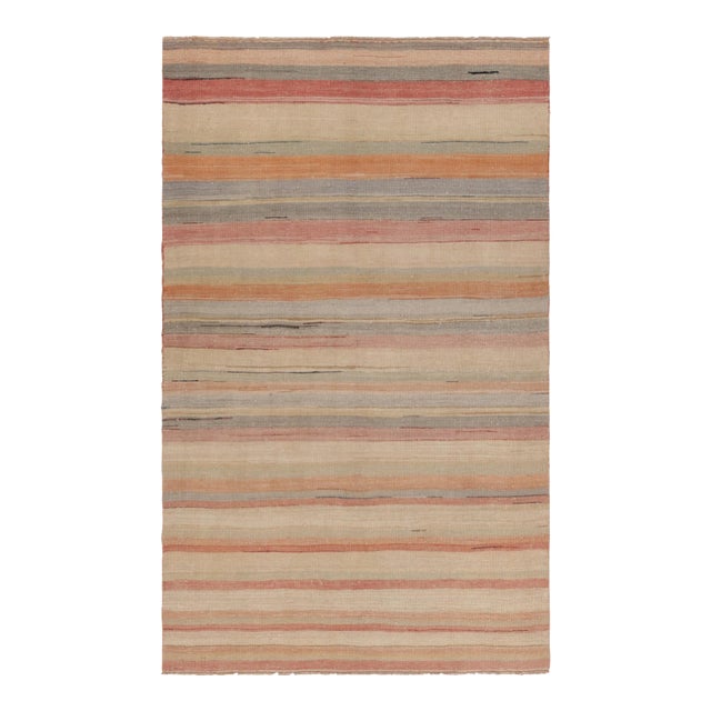 Vintage Shahsavan Persian Kilim Rug, Polychromatic Stripes - Rug & Kilim For Sale