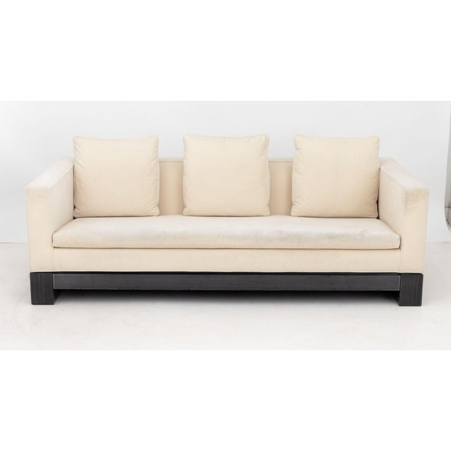 Contemporary Minotti Andersen Quilt White Upholstered Sofa For Sale - Image 3 of 9