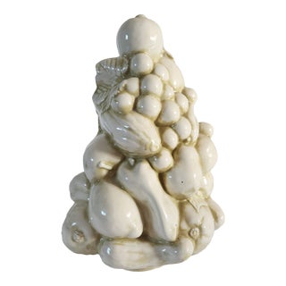 Vintage Cream Color Ceramic Fruit Topiary For Sale