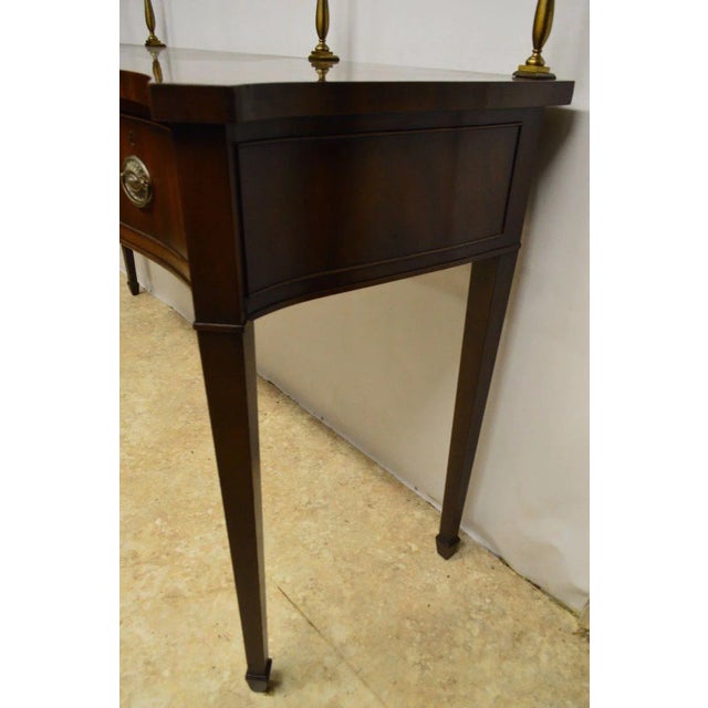Hepplewhite Kittinger Hepplewhite Mahogany Console Sideboard For Sale - Image 3 of 11