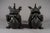 Pair Antique Chinese Bronze Foo Dog Shishi Incense Burners Qing Republic For Sale - Image 9 of 9