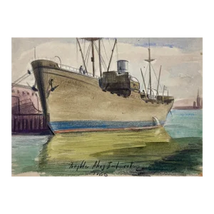 1940s San Francisco Embarcadero Painting