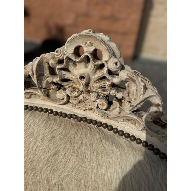 Pair of Louis XV Style Carved Bergère Lounge Chairs For Sale - Image 9 of 15