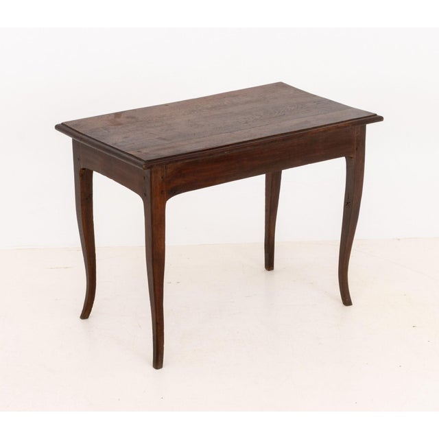 Brown French Provincial Oak Side Table For Sale - Image 8 of 8