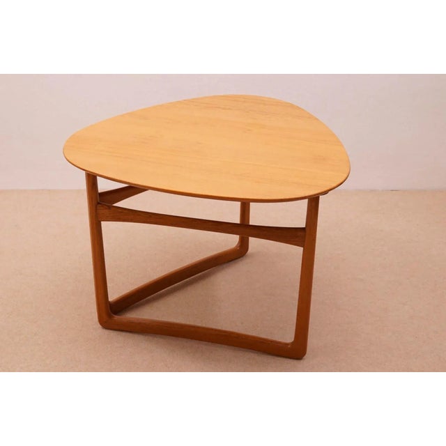 Peter Hvidt Folding Side Table by Peter Hvidt for France & Søn, 1950s For Sale - Image 4 of 12