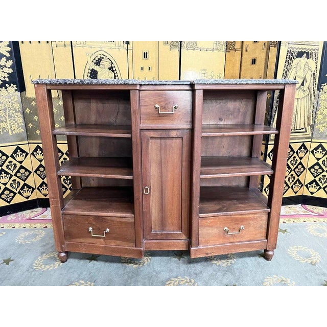 Gold Louis XVI Buffet in Walnut For Sale - Image 8 of 8