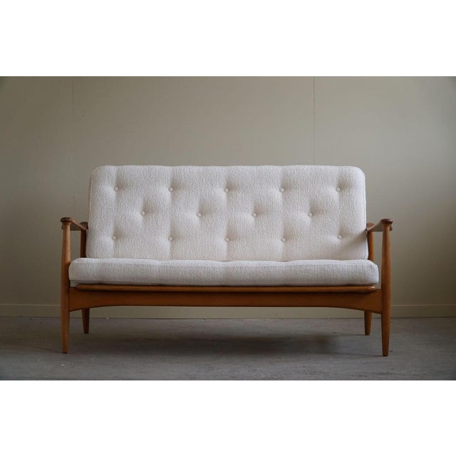 2-Seater Sofa Model Fd 161 in Bouklé attributed to Arne Vodder, 1960s For Sale - Image 18 of 18