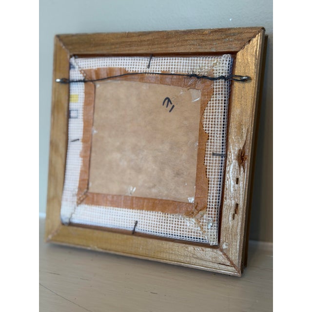 Small Vintage Sailboat Needlepoint, Framed For Sale - Image 4 of 7