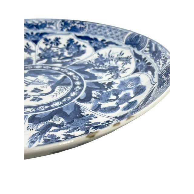 Qing Dynasty Kangxi Blue and White Dish For Sale - Image 10 of 12