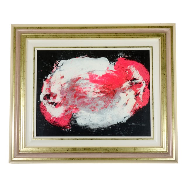 Bruno Contenotte, Abstract Composition, 1979, Mixed Media on Canvas, Framed For Sale