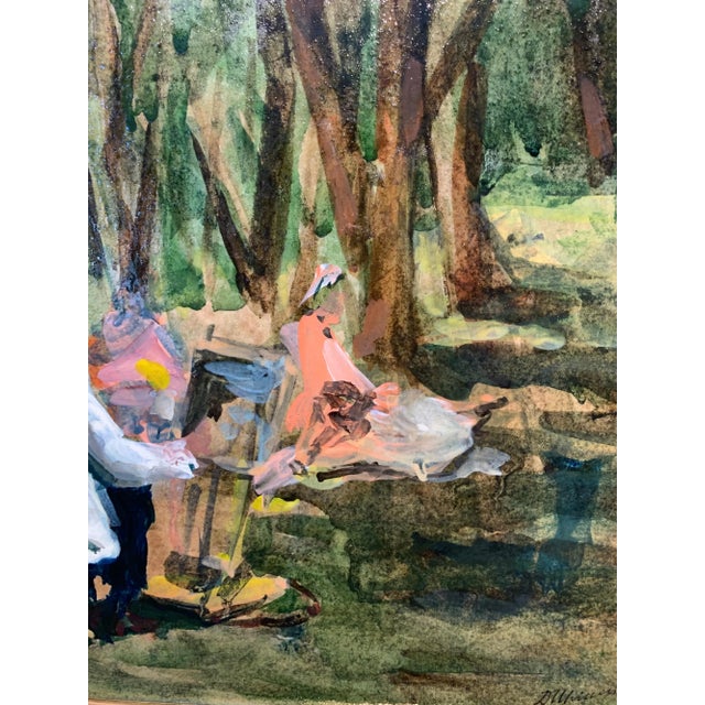 1950s Dmitri Chmeliov, Study for the Work on Vacation, 1959, Oil on Canvas For Sale - Image 5 of 9