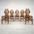 Dimensions: H 39.5” x W 17.3” x D 20” x SH 18.7” Set of 7 Vintage Italian Brutalist Sculptural dining chairs from the...