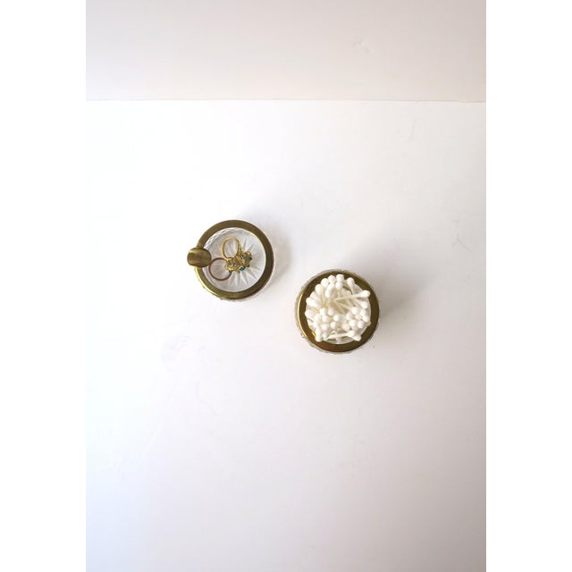Early 20th Century French Cut Crystal Gilt Bronze Vanity Accessories or Smoking Set, Early 20th C For Sale - Image 5 of 11