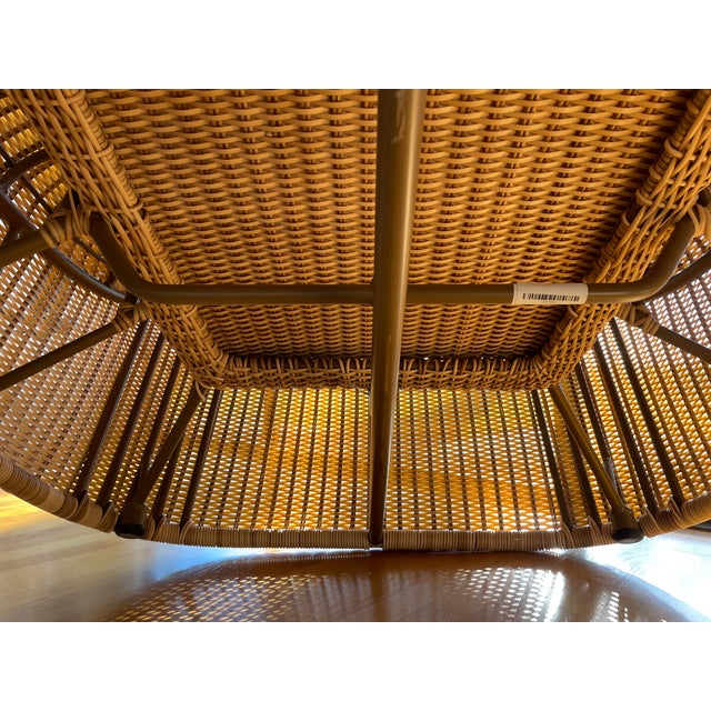 Tan Wicker Jennifer Lounge Chair Attributed to Michael Taylor For Sale - Image 8 of 11