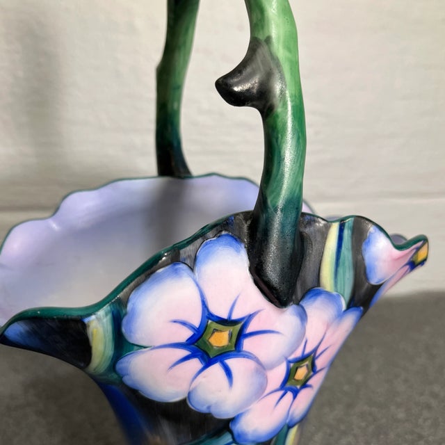 Early 20th Century Early 20th Century Noritake Decorative Ceramic Floral Vase For Sale - Image 5 of 9