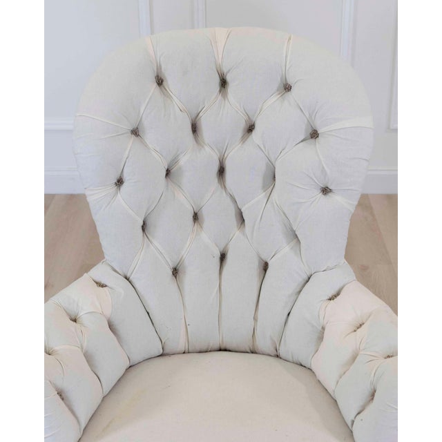 Mid 20th Century Pair of 20th Century French High Back Chairs, Ready to Upholster For Sale - Image 5 of 12
