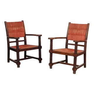 Armchairs in the style of Charles Dudouyt, 1950s, Set of 2 For Sale