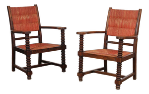 Armchairs in the style of Charles Dudouyt, 1950s, Set of 2