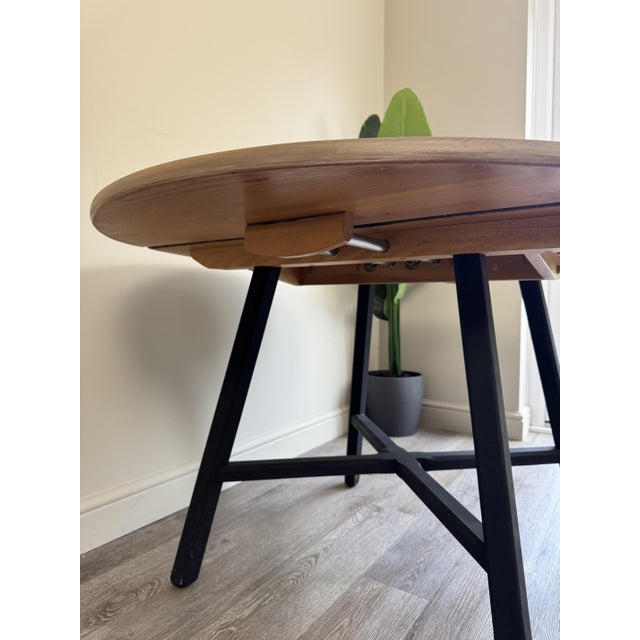 Round Drop Leaf Dining Table by Lucian Ercolani for Ercol, 1980s For Sale - Image 13 of 16
