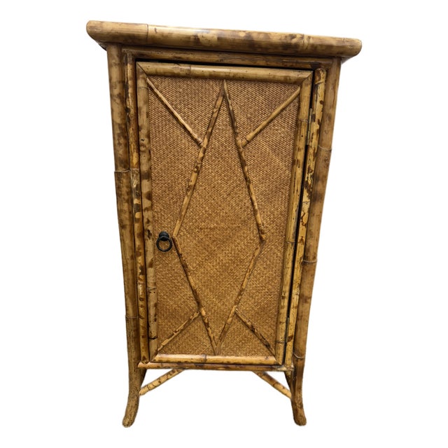 Fabulous Vintage Bamboo Cabinet, 1970’s For Sale