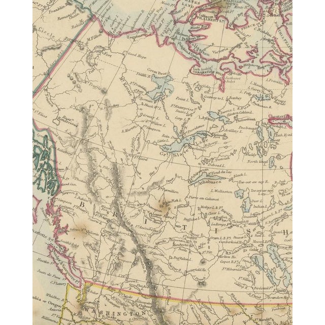 19th Century Antique Map of North America with Russian America and West Georgia, 1858 For Sale - Image 5 of 9