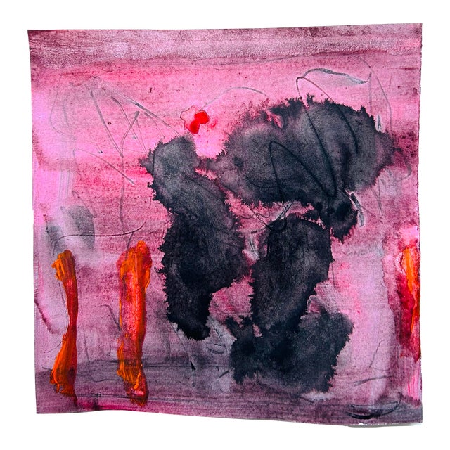 Vicarious Moon and Original Acrylic Sketch by Erik Sulander on Paper For Sale