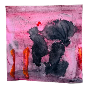 Vicarious Moon and Original Acrylic Sketch by Erik Sulander on Paper