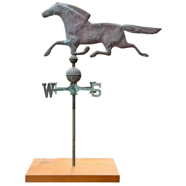 Early 20th Century Early 20th Century American Copper Thoroughbred Horse Weathervane For Sale - Image 5 of 16