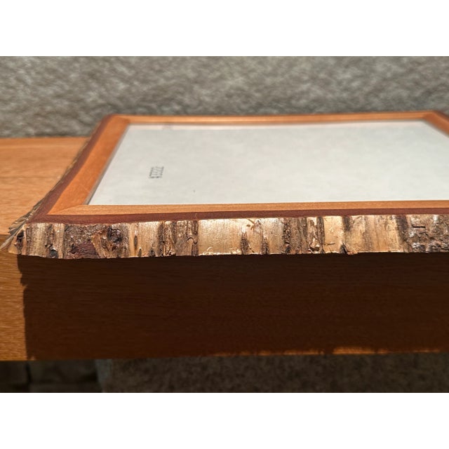 1990s Hand-Made Live Edge Birchwood Picture Frame For Sale - Image 4 of 8