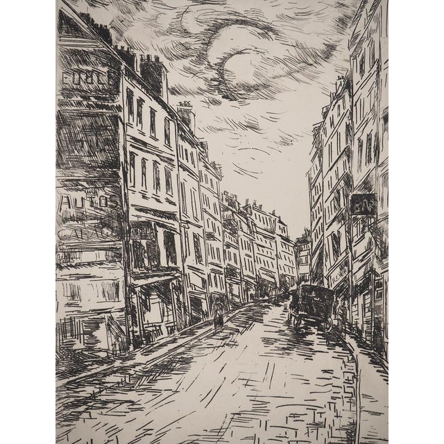 Maurice De Vlaminck, Street Towards Montparnasse, Original Signed Engraving For Sale - Image 6 of 8
