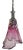 Large Fazzoletto Art Glass Raspberry Pink White Oval Pattern Pendant Light Signed For Sale - Image 16 of 18