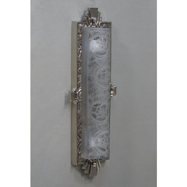 1930s French Art Deco Wall Sconces by Degue 1930 France - A Pair For Sale - Image 5 of 13