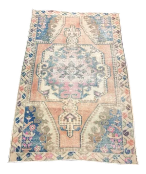 Vintage Turkish Handmade Wool Rug