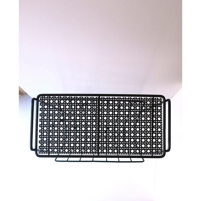 Midcentury Modern Side Drinks Table With Rack Black, Circa Mid-20th Century For Sale - Image 11 of 11