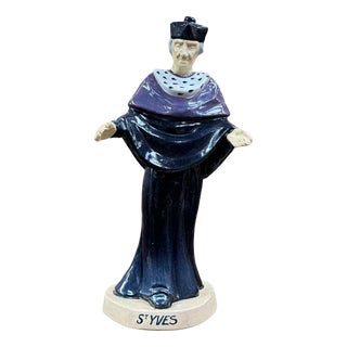 Jos Kervella, Saint Yves in Quimper, 1930s, Earthenware For Sale
