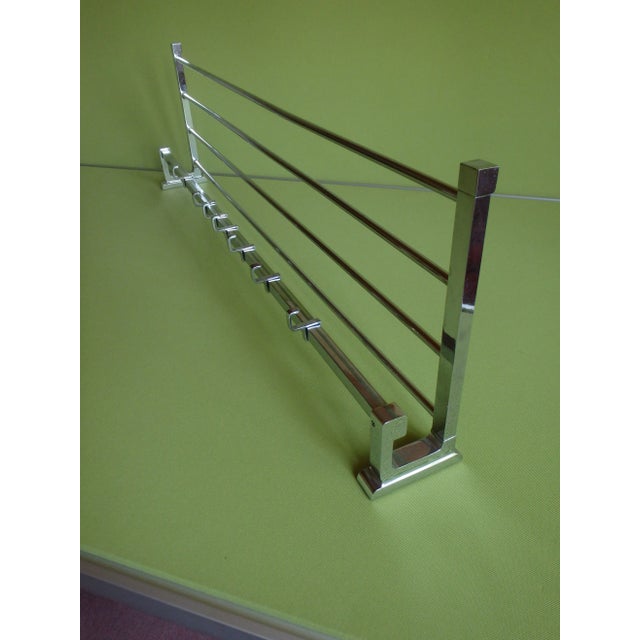 Art Deco Wall Coat Rack in Chrome Steel, 1930s For Sale - Image 7 of 7