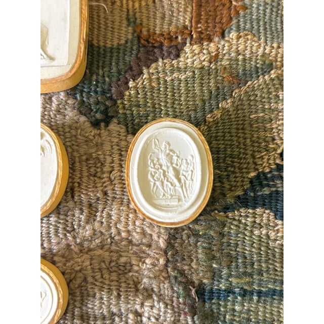 Antique Italian Grand Tour Plaster Intaglios - Set of 8 (Group #11) For Sale - Image 10 of 14