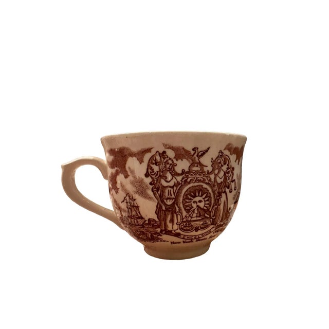 Ceramic Vintage Alfred Meakin Staffordshire Fair Winds The Friendship of Salem Tea Set for Ten- 22 Pieces For Sale - Image 7 of 12