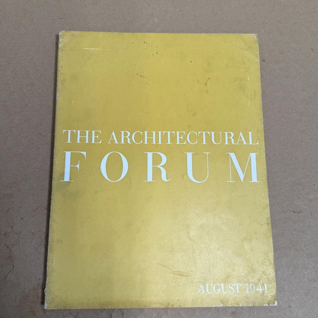 The Architectural Forum August 1941 spiral bound magazine of building and architecture Time Inc publisher 9 .19 W x 11.88...