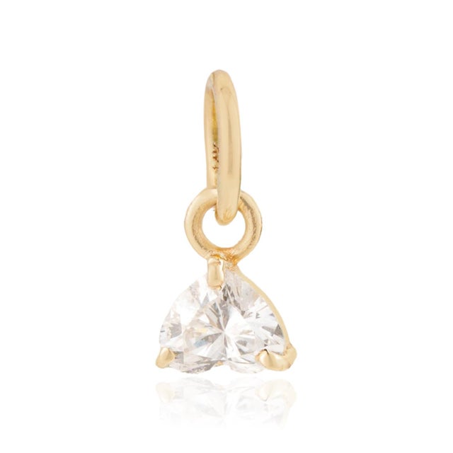 Not Yet Made - Made To Order Charm Heart Shaped Diamond Solitaire Pendant in 14k Yellow Gold For Sale - Image 5 of 15
