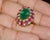 Late 20th Century Gia Certified 11.39Ct Zambian Emerald, Ruby & Diamond 18k Gold Cocktail Ring, Size 6 For Sale - Image 11 of 13
