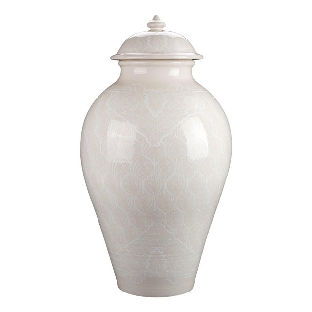 White Lace Heritage Vase by Deblona For Sale