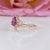 1.1Ct Pink Sapphire Ring With Natural Diamond Accents: Solid 14k Gold, 7.5x5.6mm, Size 6.75 For Sale In Columbus - Image 6 of 9