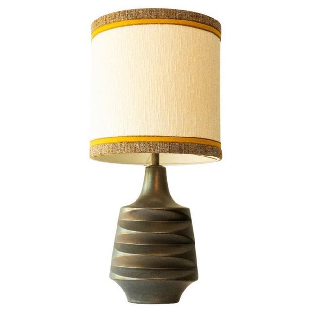 Brown Ceramic Floor Table Lamp by R. Houben, 1970 For Sale - Image 10 of 10