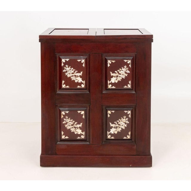 Chinese Mother-of-Pearl Inlay Rosewood Bar Cabinet For Sale - Image 11 of 11