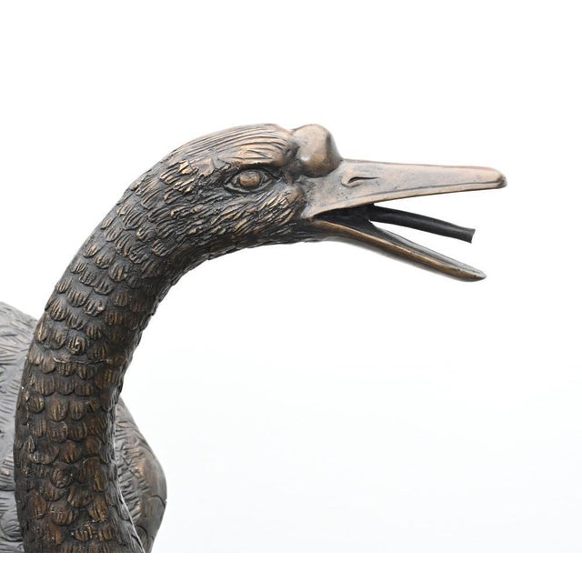 Large Swan Statue in Bronze For Sale - Image 6 of 12