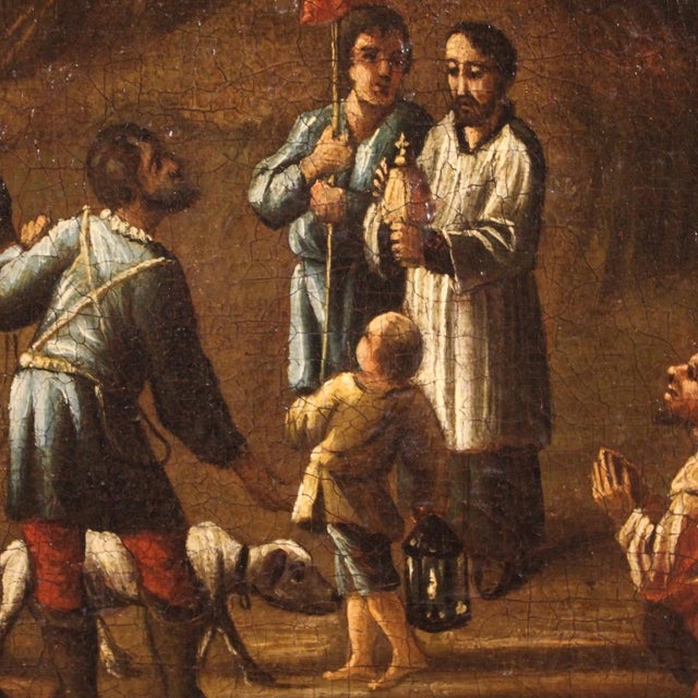 Landscape with Wayfarers, 1750, Oil on Canvas, Framed For Sale - Image 7 of 16