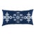 Schumacher Nadira Embroidery Pillow in Indigo 24X12" For Sale