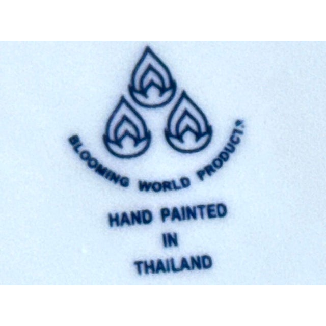 Blue and White Large Maitland Style Floral Bowl For Sale In New York - Image 6 of 6