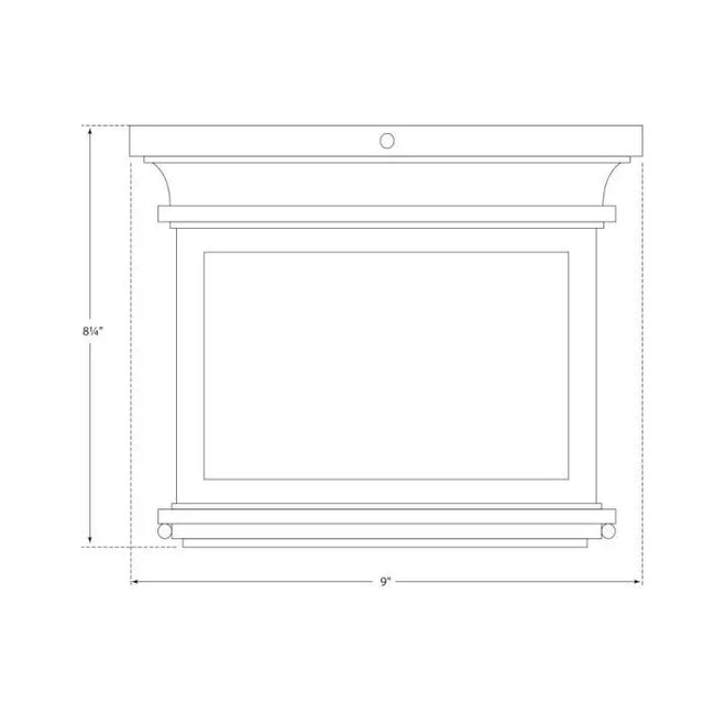 Traditional Chapman & Myers for Visual Comfort Signature Club Small Square Flush Mount in Bronze with Clear Glass For Sale - Image 3 of 3